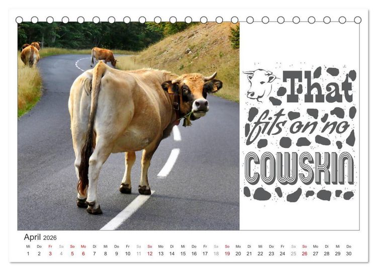 Produktbild: Tierisch Denglisch (Tischkalender 2026 DIN A5 quer), CALVENDO Monatskalender
