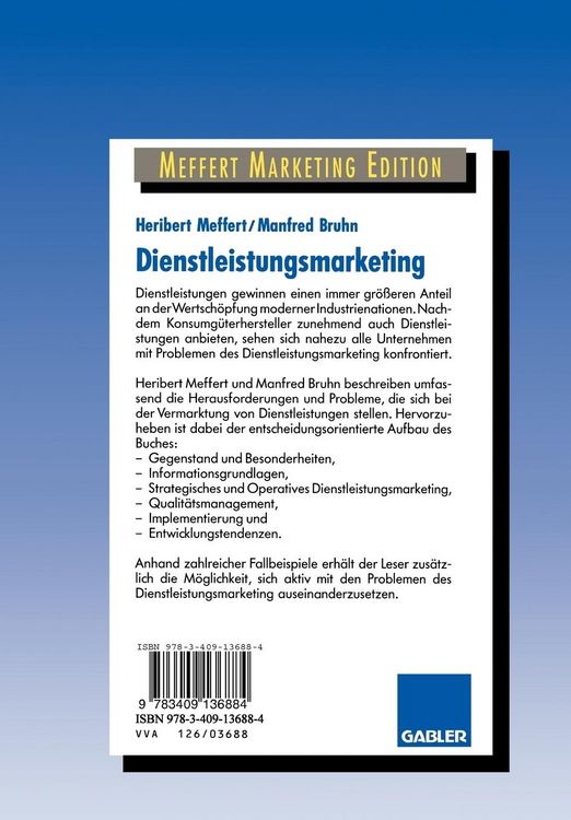 Produktbild: Dienstleistungsmarketing