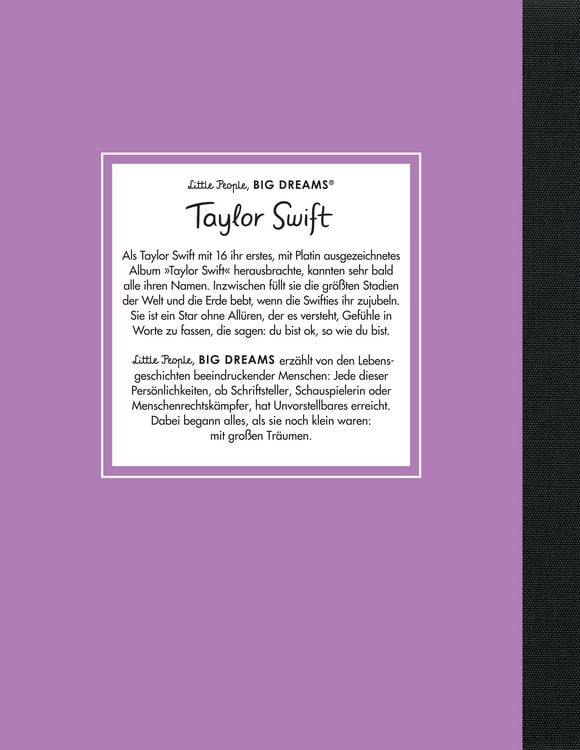 Produktbild: Taylor Swift &ndash; Little People, BIG DREAMS (Deutsche Ausgabe)
