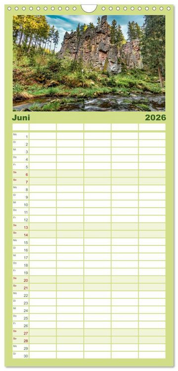 Produktbild: Familienplaner 2026 - Sch&ouml;nes Erzgebirge mit 5 Spalten (Wandkalender, 21 x 45 cm) CALVENDO