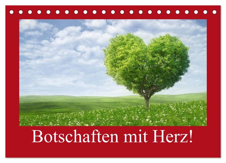 Produktbild: Botschaften mit Herz! (Tischkalender 2026 DIN A5 quer), CALVENDO Monatskalender