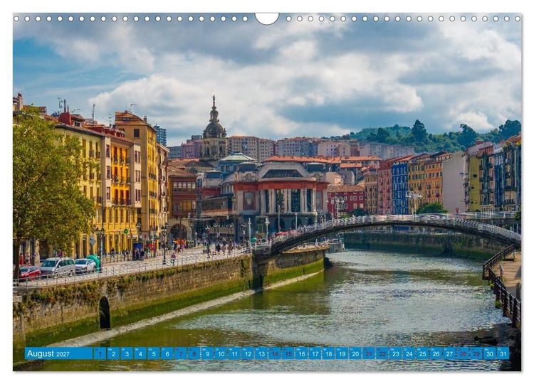 Produktbild: Buntes Bilbao (Wandkalender 2027 DIN A3 quer), CALVENDO Monatskalender