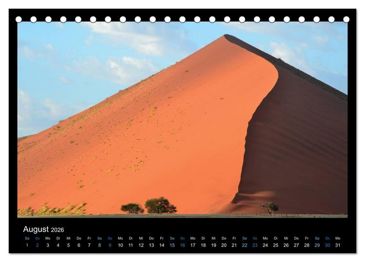 Produktbild: Namibia 2026 Farben der W&uuml;ste (Tischkalender 2026 DIN A5 quer), CALVENDO Monatskalender