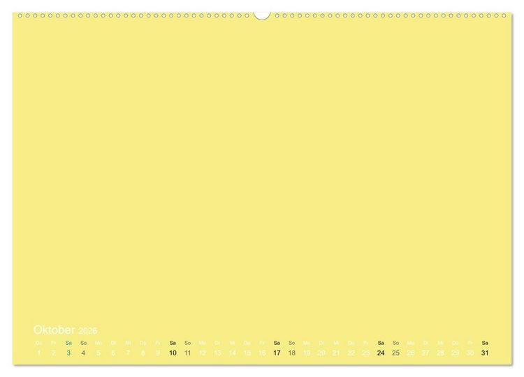 Produktbild: Bastelkalender - Gelb (Wandkalender 2026 DIN A2 quer), CALVENDO Monatskalender