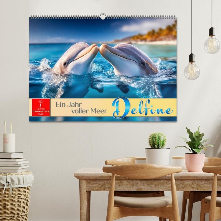 Produktbild: Delfine - ein Jahr voller Meer (Wandkalender 2027 DIN A2 quer), CALVENDO Monatskalender