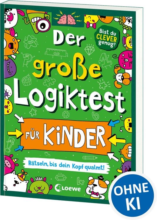 Produktbild: Der gro&szlig;e Logiktest f&uuml;r Kinder - R&auml;tseln, bis dein Kopf qualmt!