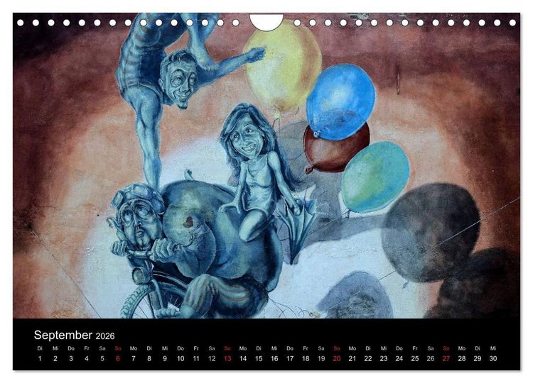 Produktbild: Urbane Kunst - Streetart 2026 (Wandkalender 2026 DIN A4 quer), CALVENDO Monatskalender