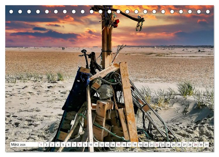 Produktbild: Strandgut Szenen (Tischkalender 2026 DIN A5 quer), CALVENDO Monatskalender