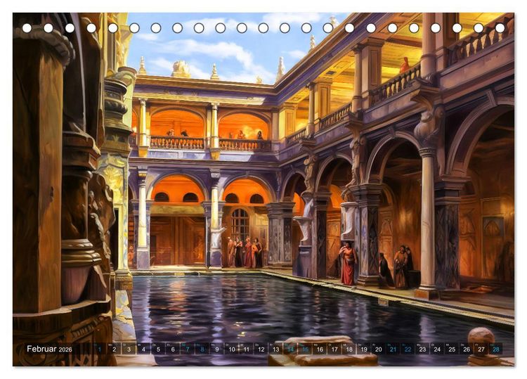 Produktbild: R&ouml;misches Leben - Antikes Stadtleben im R&ouml;mischen Imperium (Tischkalender 2026 DIN A5 quer), CALVENDO Monatskalender