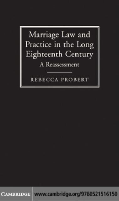 Produktbild: Marriage Law and Practice in the Long Eighteenth Century