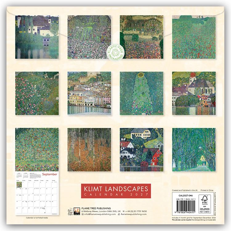 Produktbild: Gustav Klimt Landscapes &ndash; Gustav Klimt Landschaften 2027 &ndash; Original Flame Tree Publishing-Kalender [Kalender]
