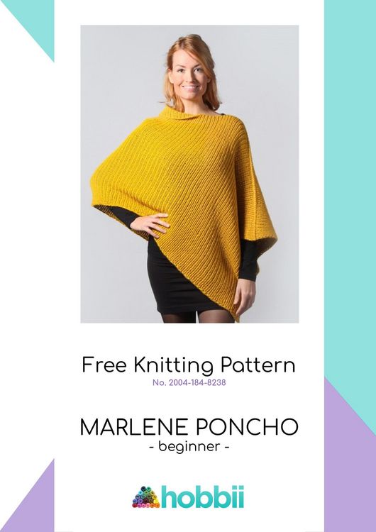 Produktbild: Marlene Poncho - Free Knitting Modern Patterns E-book for Women
