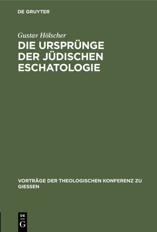 Produktbild: Die Urspr&uuml;nge der j&uuml;dischen Eschatologie