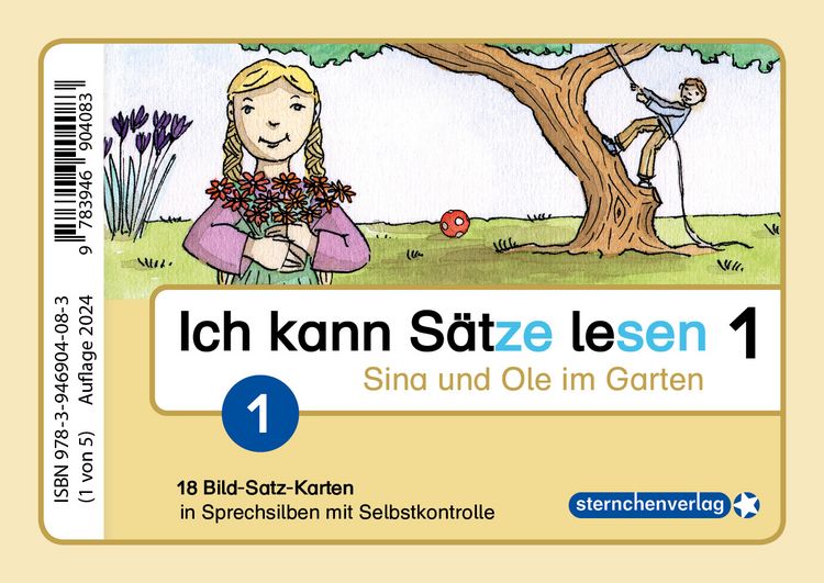 Produktbild: Ich kann S&auml;tze lesen Teil 1 - In Sprechsilben - 90 Bild-Satz-Karten mit Selbstkontrolle