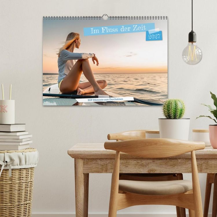 Produktbild: Im Fluss der Zeit &ndash; SUP-Momente zum Durchatmen (Wandkalender 2027 DIN A3 quer), CALVENDO Monatskalender