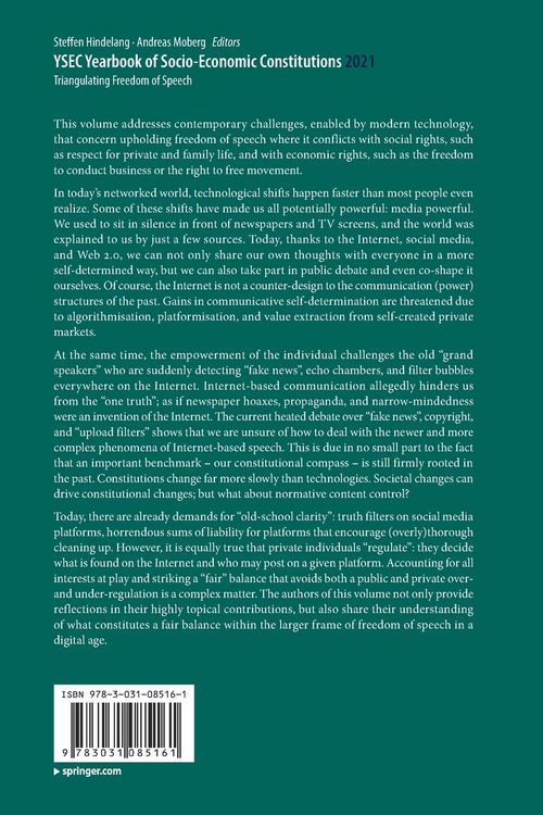Produktbild: YSEC Yearbook of Socio-Economic Constitutions 2021