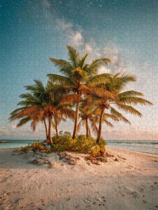 Produktbild: CALVENDO Puzzle Ein Motiv aus dem Kalender Tr&auml;umen unter Palmen | 1000 Teile Lege-Gr&ouml;&szlig;e 64x48cm Foto-Puzzle f&uuml;r gl&uuml;ckliche Stunden