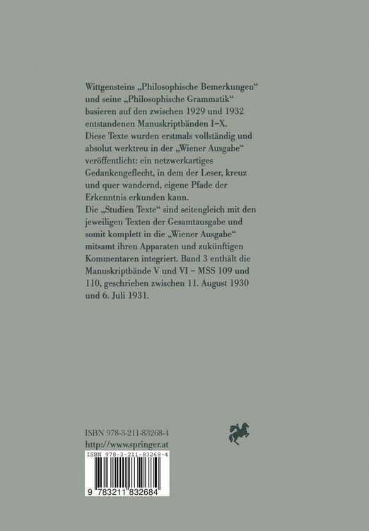 Produktbild: Wiener Ausgabe Studien Texte
