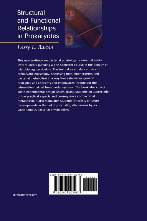 Produktbild: Structural and Functional Relationships in Prokaryotes