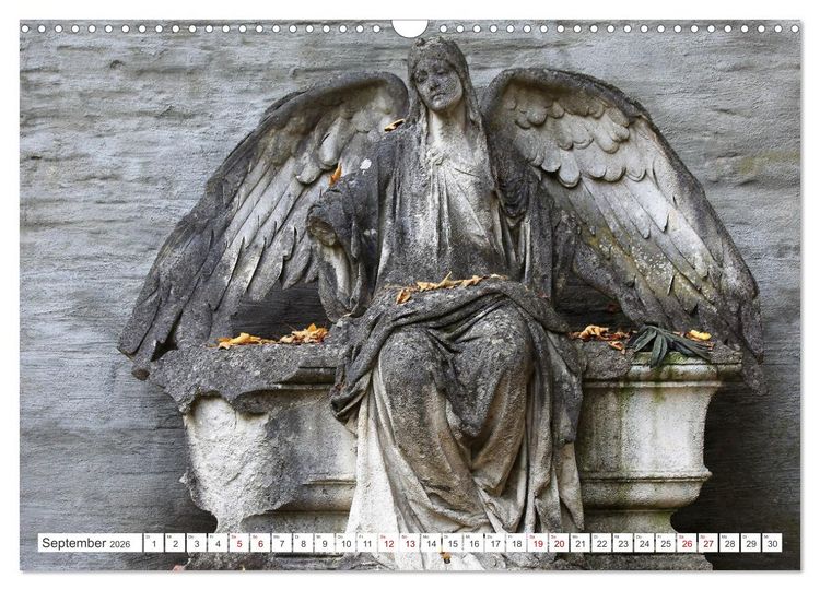 Produktbild: Alte Grabdenkm&auml;ler (Wandkalender 2026 DIN A3 quer), CALVENDO Monatskalender