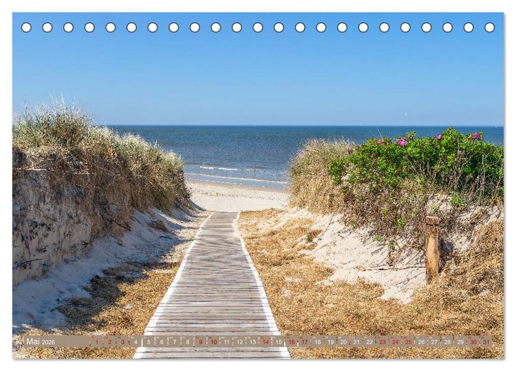 Produktbild: Inselliebe Langeoog (Tischkalender 2026 DIN A5 quer), CALVENDO Monatskalender