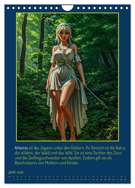 Produktbild: Olympische G&ouml;tter (Wandkalender 2026 DIN A4 hoch), CALVENDO Monatskalender