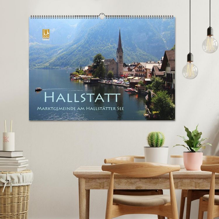 Produktbild: Hallstatt, Marktgemeinde am Hallst&auml;tter See (Wandkalender 2026 DIN A2 quer), CALVENDO Monatskalender