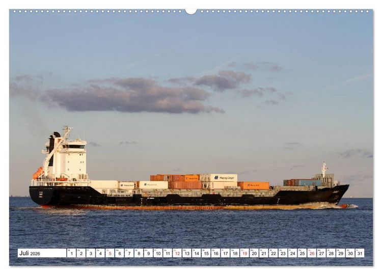 Produktbild: Dicke P&ouml;tte im Hafen und auf gro&szlig;er Fahrt (hochwertiger Premium Wandkalender 2026 DIN A2 quer), Kunstdruck in Hochglanz