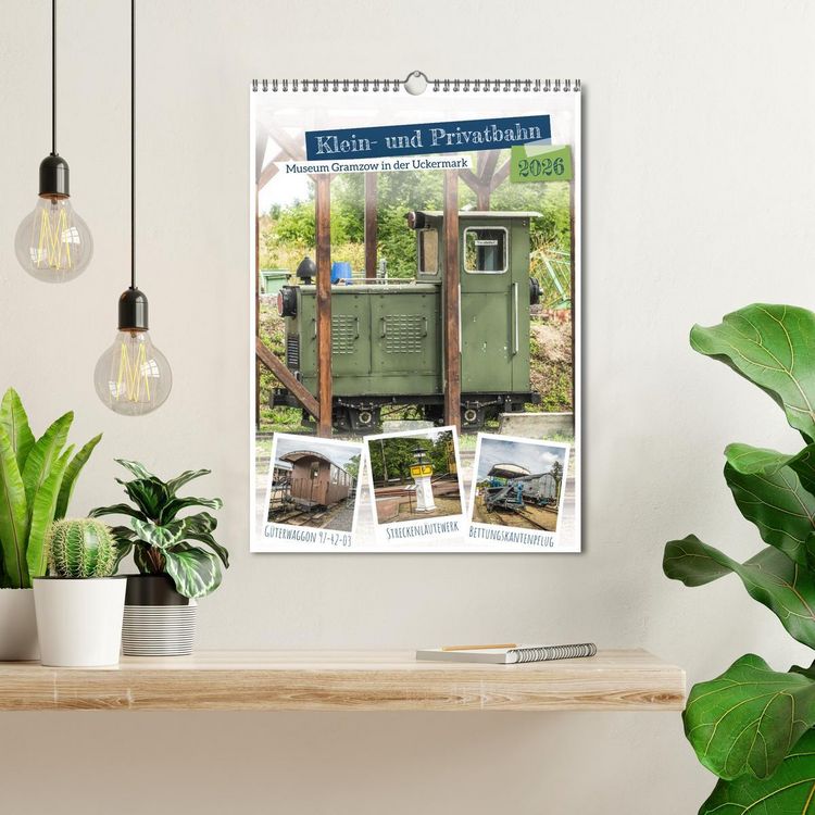 Produktbild: Klein- und Privatbahn Museum Gramzow (Wandkalender 2026 DIN A3 hoch), CALVENDO Monatskalender