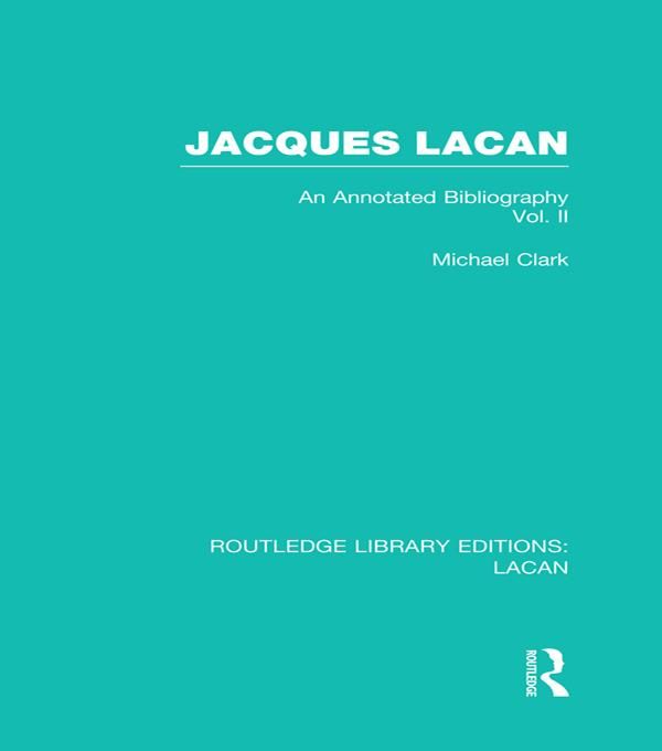 Produktbild: Jacques Lacan (Volume II) (RLE: Lacan)