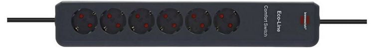 Produktbild: Brennenstuhl 1159450616 Steckdosenleiste mit Schalter 6fach Schwarz 1 St.