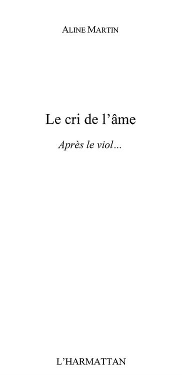 Produktbild: Le cri de l'Ame - apres le viol