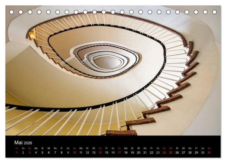 Produktbild: Faszination Treppen (Tischkalender 2026 DIN A5 quer), CALVENDO Monatskalender
