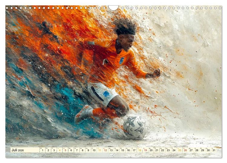 Produktbild: Fu&szlig;ball - alles geben (Wandkalender 2026 DIN A3 quer), CALVENDO Monatskalender