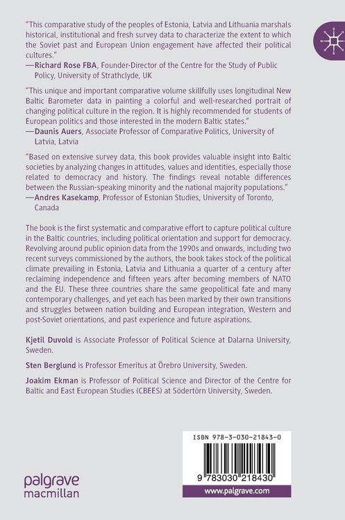 Produktbild: Political Culture in the Baltic States