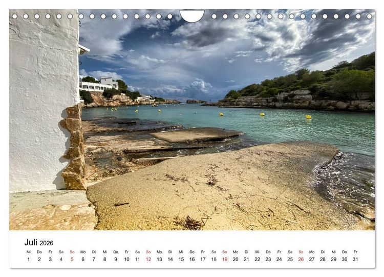 Produktbild: Wandern auf Menorca (Wandkalender 2026 DIN A4 quer), CALVENDO Monatskalender
