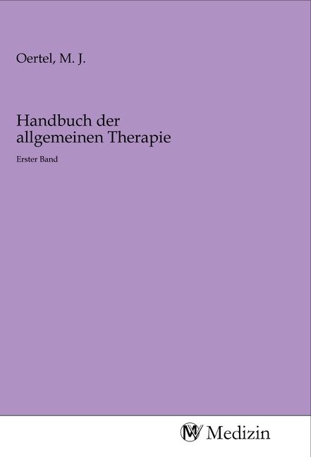 Produktbild: Handbuch der allgemeinen Therapie