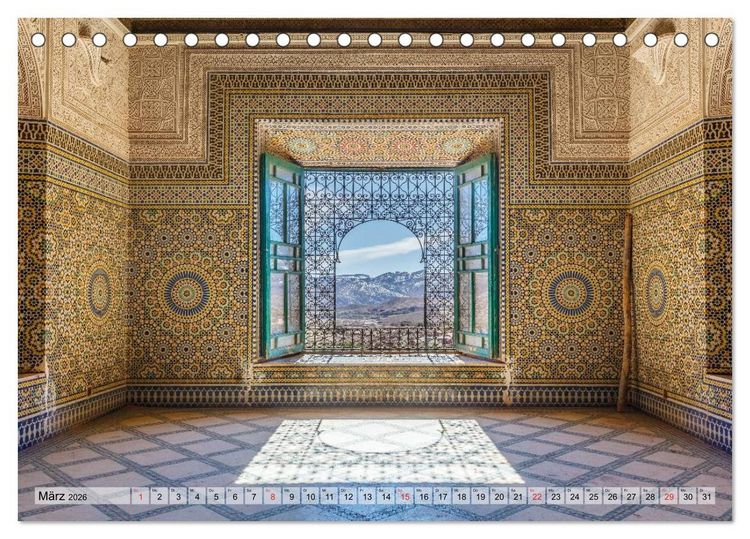 Produktbild: Marokko: Marrakesch, Atlas, Sahara, F&egrave;s (Tischkalender 2026 DIN A5 quer), CALVENDO Monatskalender
