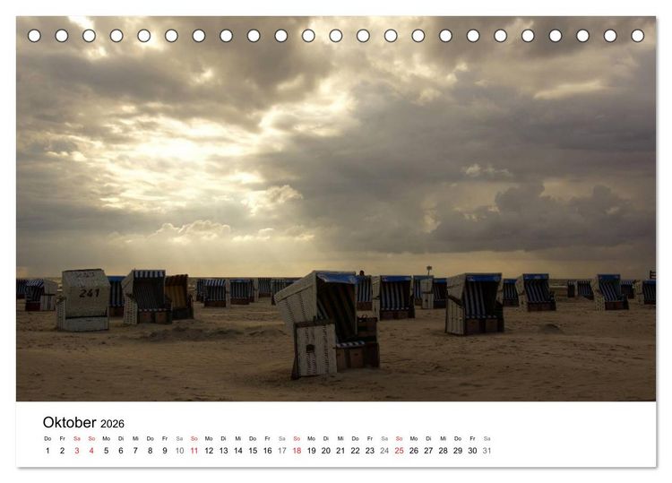 Produktbild: St. Peter Ording 2026 (Tischkalender 2026 DIN A5 quer), CALVENDO Monatskalender