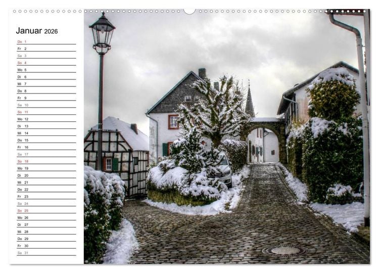 Produktbild: Die sch&ouml;nsten Orte der Eifel (Wandkalender 2026 DIN A2 quer), CALVENDO Monatskalender