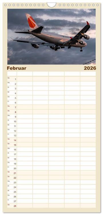 Produktbild: Familienplaner 2026 - Boeing 747 Kalender mit 5 Spalten (Wandkalender, 21 x 45 cm) CALVENDO