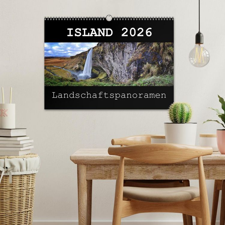 Produktbild: Island 2026 Landschaftspanoramen (Wandkalender 2026 DIN A3 quer), CALVENDO Monatskalender