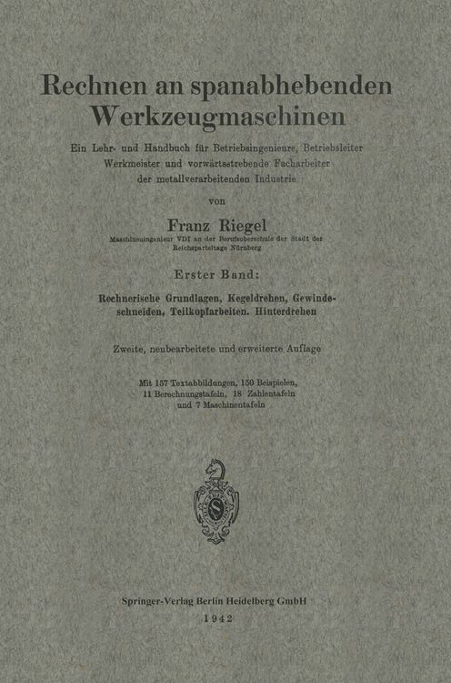 Produktbild: Rechnen an spanabhebenden Werkzeugmaschinen
