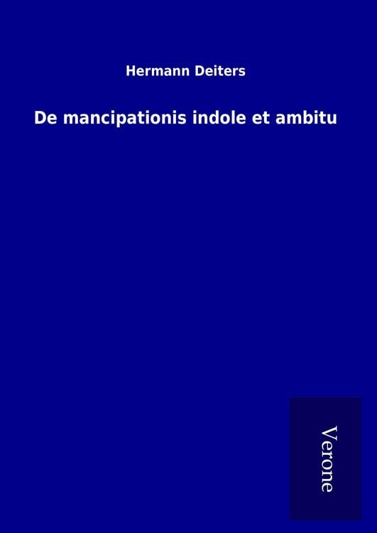 Produktbild: De mancipationis indole et ambitu