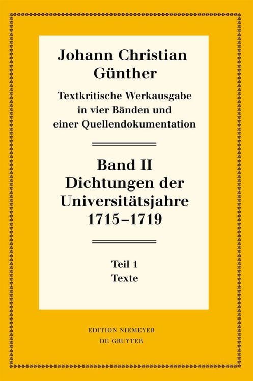 Produktbild: Dichtungen der Universit&auml;tsjahre 1715-1719