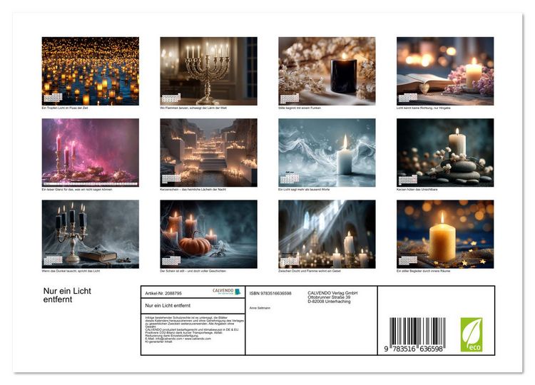 Produktbild: Nur ein Licht entfernt (Wandkalender 2026 DIN A4 quer), CALVENDO Monatskalender