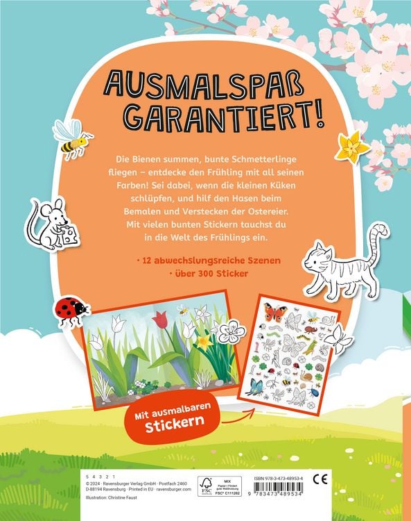 Produktbild: Mein Ausmalstickerbuch - Fr&uuml;hling