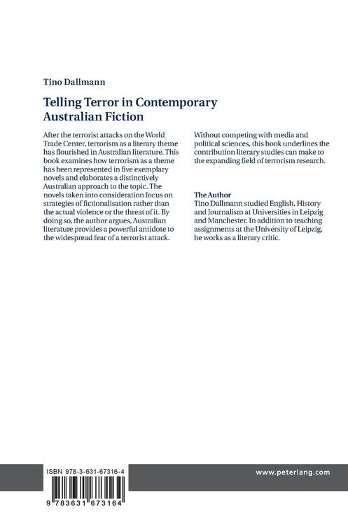 Produktbild: Telling Terror in Contemporary Australian Fiction