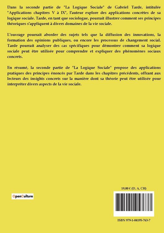 Produktbild: La logique sociale