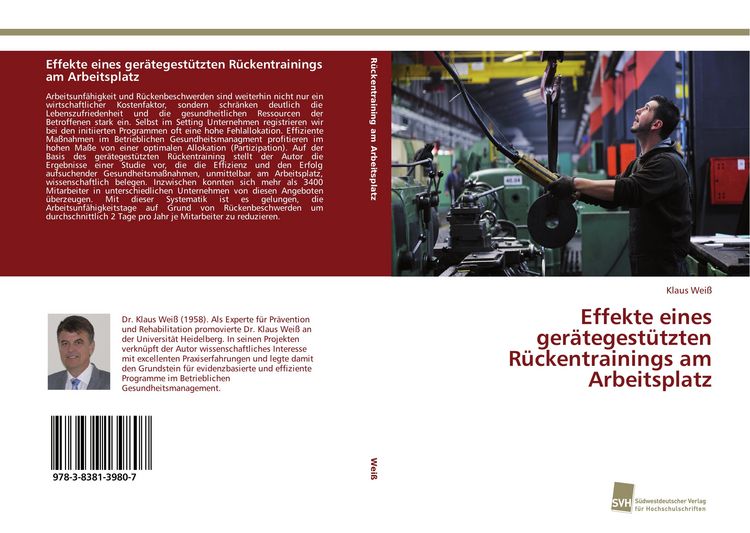 Produktbild: Effekte eines ger&auml;tegest&uuml;tzten R&uuml;ckentrainings am Arbeitsplatz